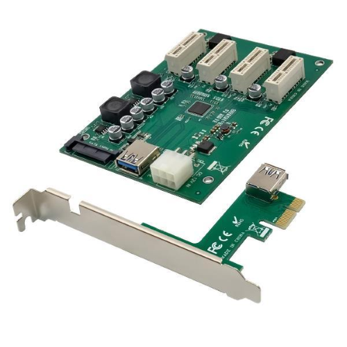 Conceptronic EMRICK10G, PCIe, PCIe, PCI 2.0, SATA 6-pin, SATA 15-pin, Verde, PC